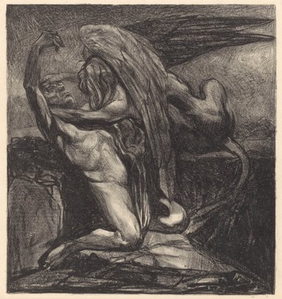 Esfinge com homem sem vida de Johannes Josephus Aarts (signed by artist)