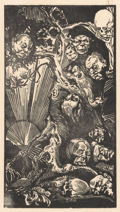 Árvore com cabeças fantásticas de Johannes Josephus Aarts