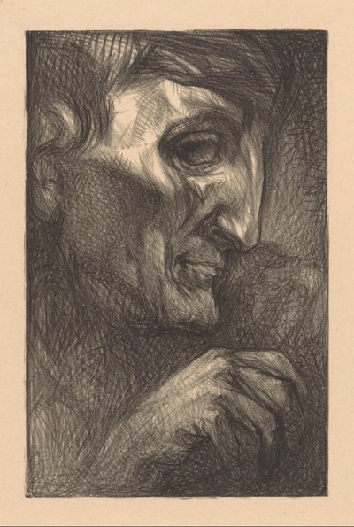 Cabeça e mão de um homem de Johannes Josephus Aarts