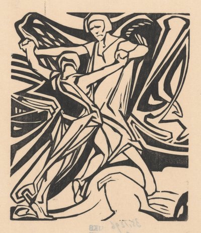 Jacó luta com o anjo de Johannes Josephus Aarts
