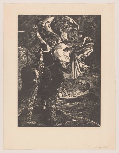 Macbeth e Banquo encontram-se com as três bruxas de Johannes Josephus Aarts