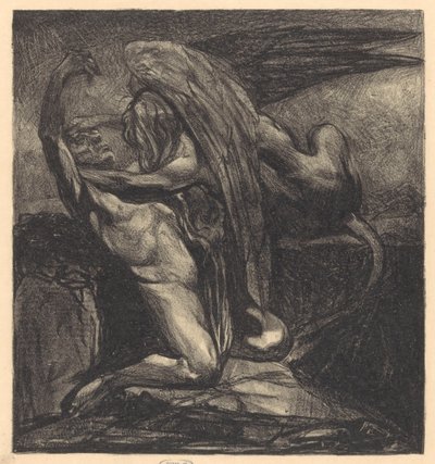 Esfinge com homem sem vida de Johannes Josephus Aarts