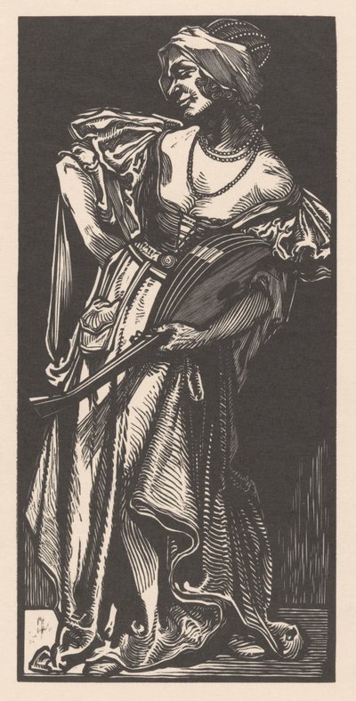 Mulher com alaúde de Johannes Josephus Aarts