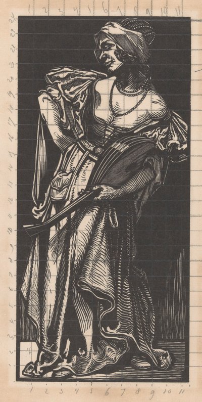 mulher com alaúde de Johannes Josephus Aarts