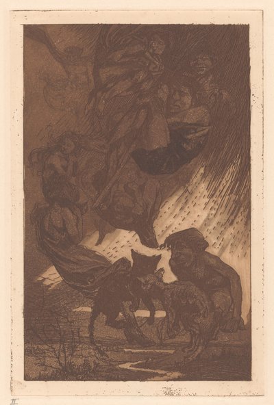 Pessoas flutuantes, criaturas de fantasia e gatos de Johannes Josephus Aarts