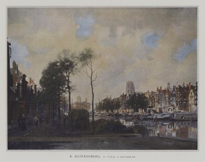 Canal em Roterdã de Johannes Karel Christian Klinkenberg