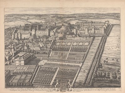 Um Prospecto da Casa em Windsor, Pertencente à sua Graça Charles Beauclerck de Johannes Kip