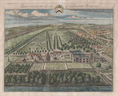 Barrington, The Seat of Edmond Bray, Esq., [1712] reeditado em 1768. de Johannes Kip