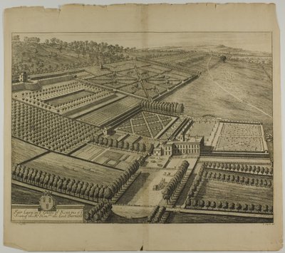 Fair Lawn no Condado de Kent, placa 49 da Britannia Illustrata de Johannes Kip