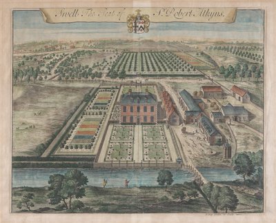 Swell, The Seat of Sir Robert Atkyns, [1712] reeditado em 1768. de Johannes Kip