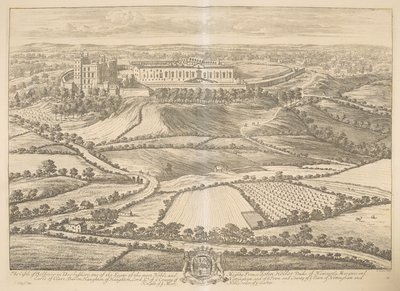 O Castelo de Bolsover em Darbyshire : um dos lugares do mais nobre e poderoso príncipe John Holles Duque de Newcastle, Marquês e Conde de Clara, Barão Haughton, Lord Lt. de ye County of Nottingham e de ye Town and County of ye Town of Nottingham an de Johannes Kip