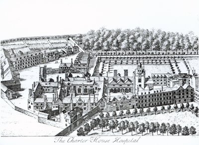 O Hospital Charterhouse, c.1720 de Johannes Kip
