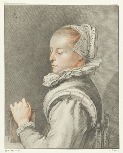 Retrato de uma jovem mulher de Johannes Kornlein