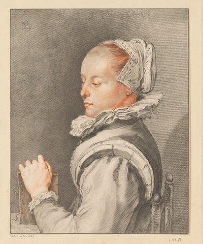 Retrato de uma jovem mulher de Johannes Kornlein