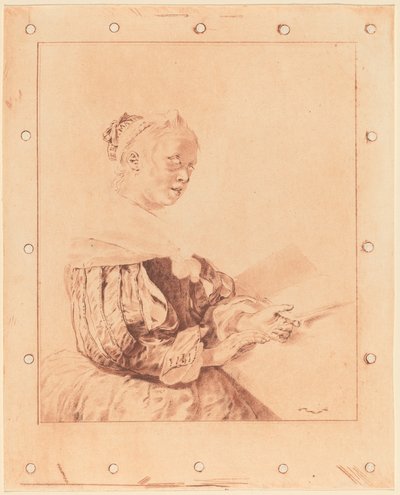 Moça no teclado, 1767. de Johannes Kornlein
