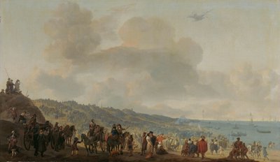 A partida de Carlos II da Inglaterra de Scheveningen, 2 de junho de 1660 de Johannes Lingelbach