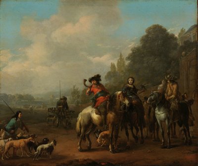 O Regresso da Caça de Johannes Lingelbach