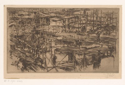 Fosso de construção com andaimes de Johannes Löhr