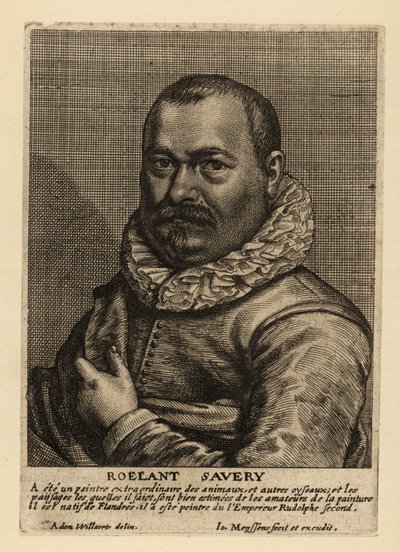 Retrato de Roelant Savery, pintor holandês da Idade de Ouro nascido na Flandres de Johannes Meyssens