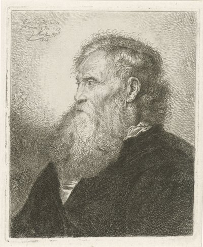 Retrato de um velho com barba de Johannes Mock