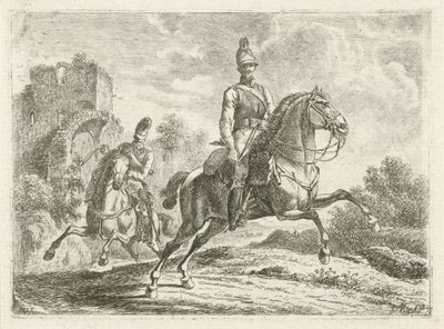Dois soldados a cavalo de Johannes Mock