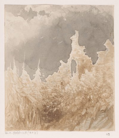 Ruína entre as árvores de Johannes Tavenraat (signed by artist)