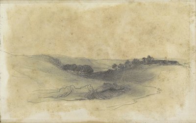Paisagem montanhosa com árvores de Johannes Tavenraat