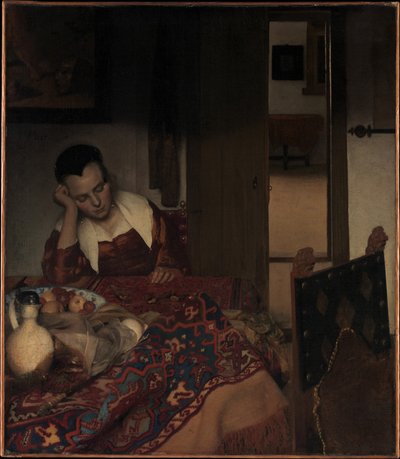 Ein schlafendes Mädchen de Johannes Vermeer