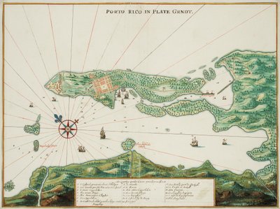 Mapa de Porto Rico de Johannes Vingboons