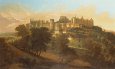 Uma perspectiva do Castelo de Windsor do Sul de Johannes Vorsterman