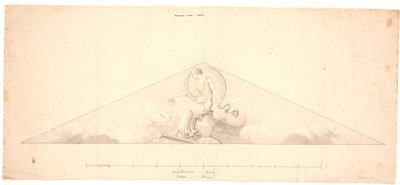 Aurora. Projeto para alívio do frontão na mansão de Harsdorff, Kgs. Nytorv de Johannes Wiedewelt