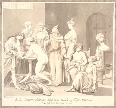 "Broder Cornelius Adrians Absolutions Maade og Tugte=Orden. / J.L. Gottefriidi Chronica. p. 908." de Johannes Wiedewelt