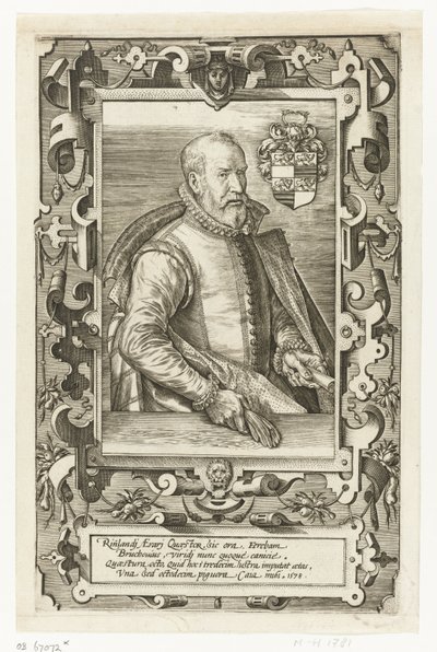 Retrato de Jan van Brouckhoven, comissário de bordo da Renânia de Johannes Wierix (attributed to)