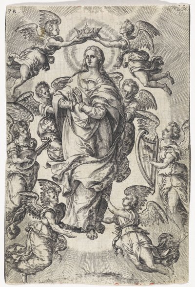 Ascensão de Maria de Johannes Wierix