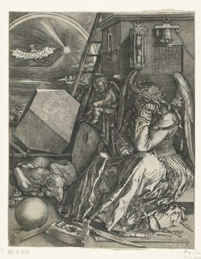 Melancholie
Melencolia I (título sobre o objecto) de Johannes Wierix