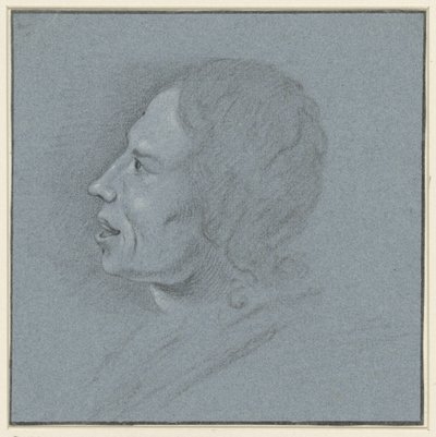 Auto-retrato do desenhador Johannes Ziesenis de Johannes Ziesenis