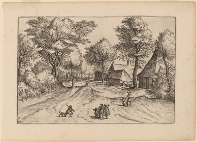 Estrada da Aldeia com Fazenda e Galpões de Johannes and Lucas van Doetechum after Master of the Small Landscapes