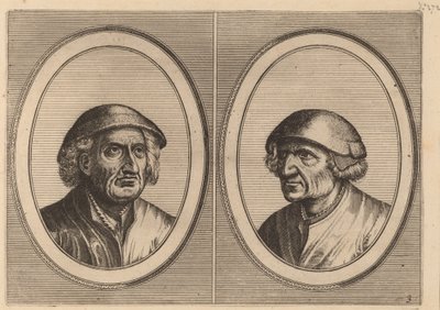 "Hans Onvertsaeght" e "Koen Slock-speck" de Johannes and Lucas van Doetechum after Pieter Bruegel the Elder