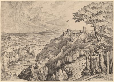 S. Hieronymus in Deserto (São Jerônimo no Deserto) de Johannes and Lucas van Doetechum after Pieter Bruegel the Elder