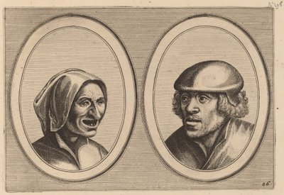 "Mulher Verneem-al" e "Hans de Pluym-strijcker" de Johannes and Lucas van Doetechum after Pieter Bruegel the Elder