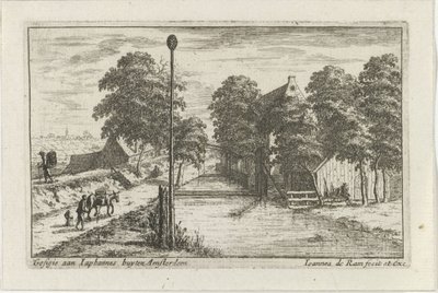 Vista de Jaap Hannes
Gesigie aan Iaphanes buyten Amsterdam (título sobre o objecto) de Johannes de Ram