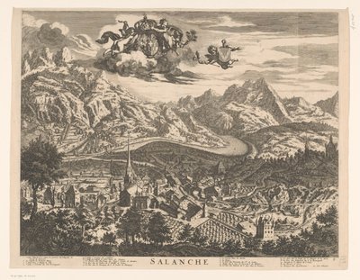 Vista de Sallanches Salanche (título no objeto) de Johannes de Ram