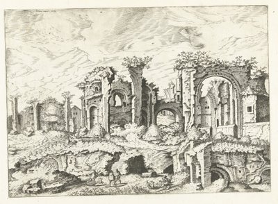 Quarto olhar sobre as ruínas do Palatino
Ruínas romanas, 1561 (título da série) de Johannes of Lucas van Doetechum (attributed to)