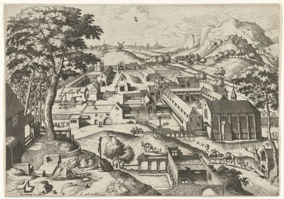 Paisagem com São Jerónimo
Hieronymus in deserto (título sobre o objecto)
Paisagem com histórias cristãs (título da série) de Johannes of Lucas van Doetechum