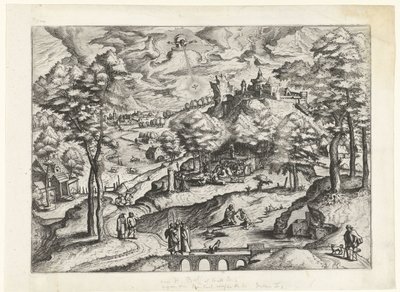 Paisagem com baptismo de Cristo
Paisagens com histórias cristãs (título da série) de Johannes of Lucas van Doetechum