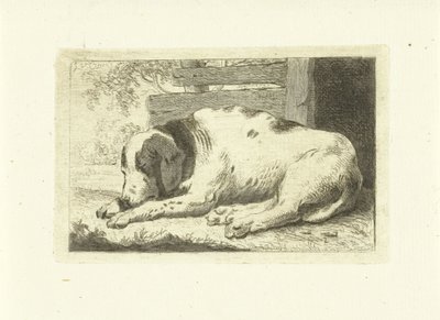 Cão adormecido de Johannes van Cuylenburgh