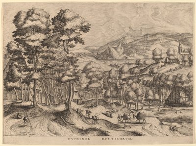 Marketplace of Rusticus (Mercado Rústico) de Johannes van Doetechum the Elder and Lucas