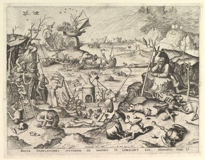 A Tentação de Santo António.n.d. Criadores: Johannes van Doetecum I, Lucas van Doetecum. de Johannes and Lucas van Doetecum
