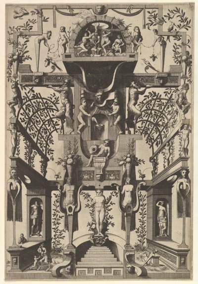Decoração Grotesca Moderna, 1557. de Johannes van Doetecum I