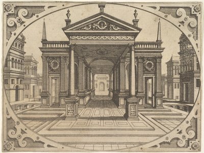 Placa de Scenographiae..., ca. 1560. de Johannes van Doetecum I
